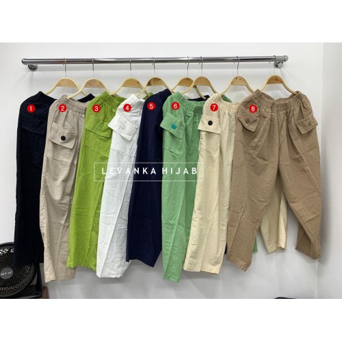 Jessi Celana Kulot Linen Polos